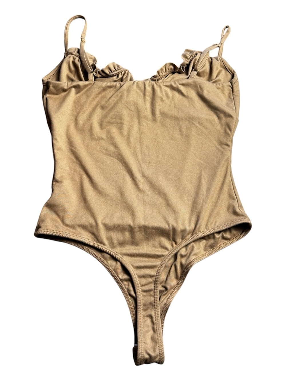 Lulus Brown Bodysuit with Bow - Picture 2 of 6